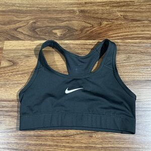 Nike Swoosh Compression Non-Padded Dri-Fit Sports Bra Black Women's Size Small
